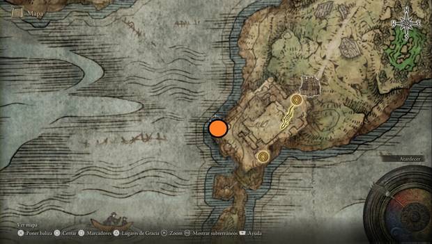 Elden Ring - Explorando la Península del Llanto, ubicación del talismán con hoja doble