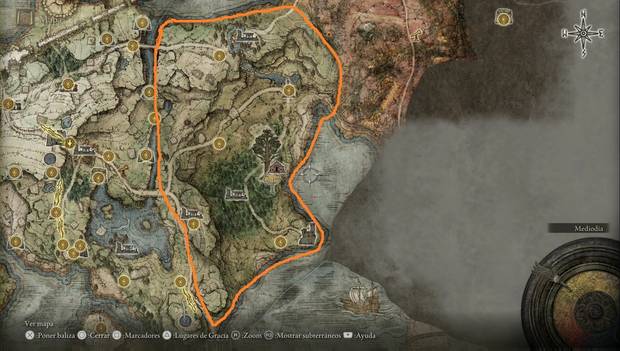 Elden Ring - Mapa del Necrolimbo este