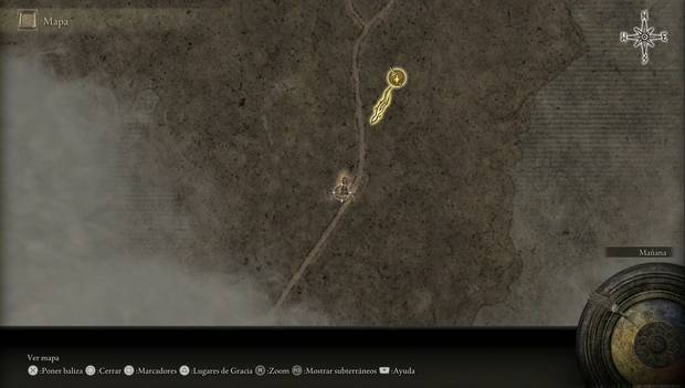 Elden Ring - Península del Llanto, ubicación del mapa de la Península del Llanto
