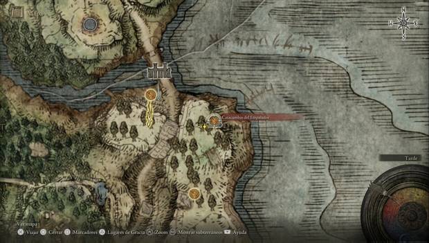 Elden Ring - Península del Llanto, ubicación de las Catacumbas del Empalador