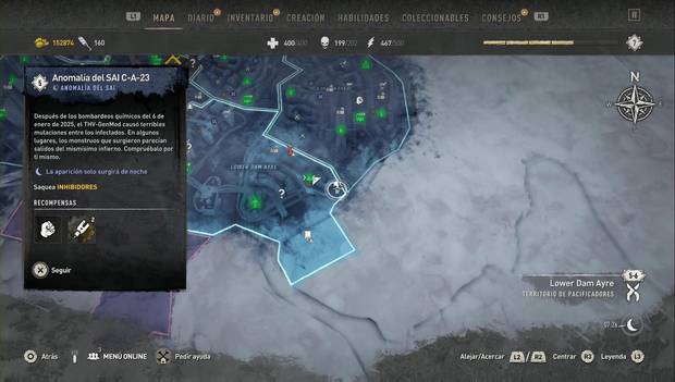 Dying Light 2 - Anomalías del SAI: ubicación de la anomalía C-A-23