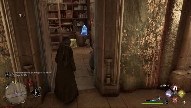 Hogwarts Legacy - Estatuas de demiguise en El anexo de la biblioteca: estatua bajo el aula de Pociones