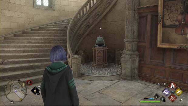 Hogwarts Legacy - Cofres de coleción en El ala sur: estatua de la rana a la sala oculta