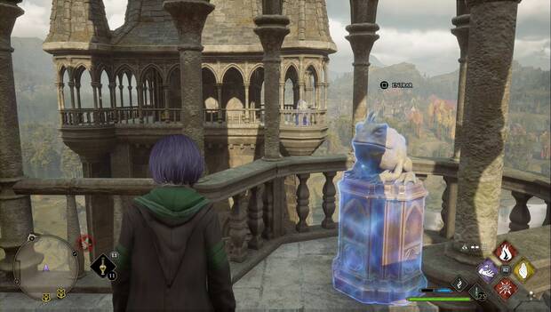 Hogwarts Legacy - Cofres de colección en el Ala de entrada del campanario: en la torre de la estatua de la tortuga