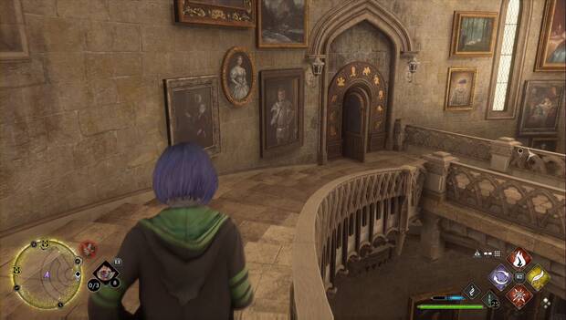 Hogwarts Legacy - Pueras de acertijo en La Gran Escalera: puerta en la Torre de la Gran escalera