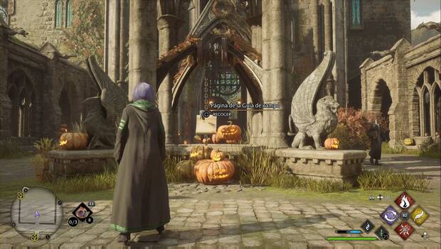 Hogwarts Legacy - Páginas de la Guía de campo en el Ala sur: El pozo de las cuatro bestias