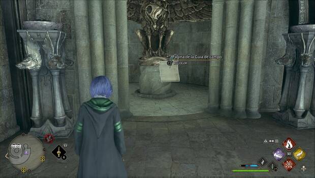 Hogwarts Legacy - Páginas de la Guía de campo en La Gran escalea: Gárgola del despacho del director
