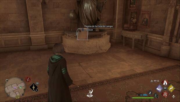 Hogwarts Legacy - Páginas de la Guía de campo de El anexo de la biblioteca: Estatua de Gregory el pelota