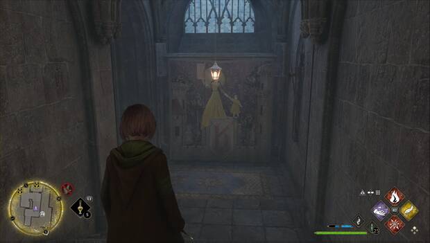 Hogwarts Legacy - Páginas de la Guía de campo en el Ala de entrada del campanario: mural con puerta oculta