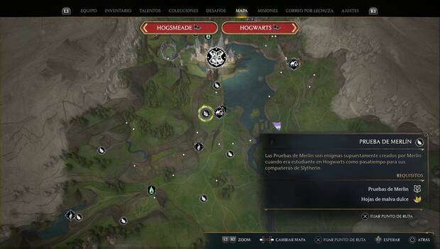 Hogwarts Legacy - Pruebas de Merlín en la Región sur de Hogwarts: Prueba de esferas 2