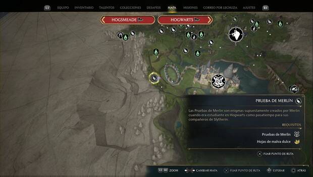 Hogwarts Legacy - Pruebas de Merlín en la Región sur de Hogwarts: Prueba de roca grande 3