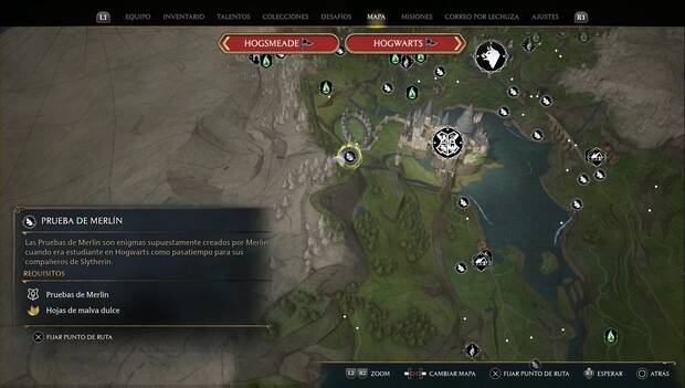 Hogwarts Legacy - Pruebas de Merlín en la Región sur de Hogwarts: Prueba de mariposas 1