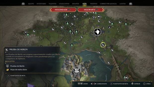 Hogwarts Legacy - Pruebas de Merlín en la Región sur de Hogwarts: Prueba de Depulso 1