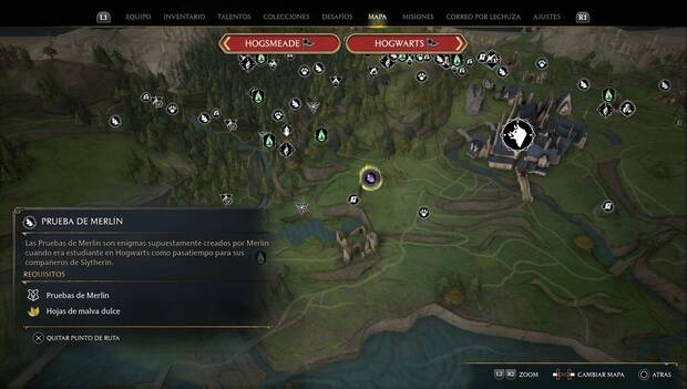 Hogwarts Legacy - Pruebas de Merlín en la Región norte de Hogwarts: prueba de mariposas 1