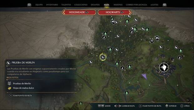 Hogwarts Legacy - Pruebas de Merlín en la Región norte de Hogwarts: prueba de Flipendo 1