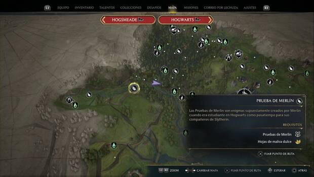 Hogwarts Legacy - Pruebas de Merlín en la Región norte de Hogwarts: prueba de Reparo 1