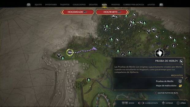 Hogwarts Legacy - Pruebas de Merlín en la Región norte de Hogwarts: prueba de brasero 1