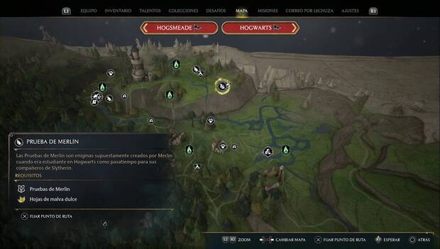 Hogwarts Legacy - Pruebas de Merlín en Pantano del vado norte: prueba de Flipendo 1
