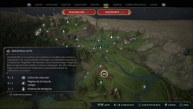 Hogwarts Legacy - Cofres de colección en Valle de Hogsmeade: Hogsfield Alto