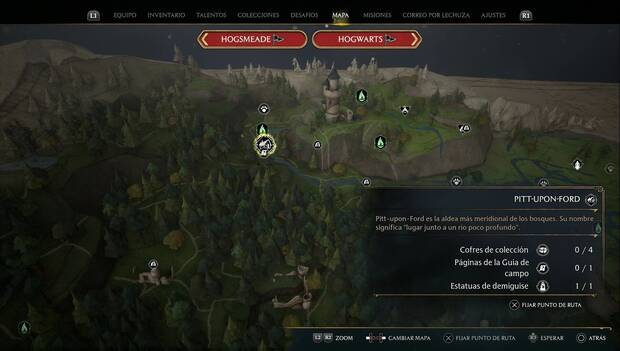 Hogwarts Legacy - Cofres de colección en Pantano del vado norte: cofres 1-4