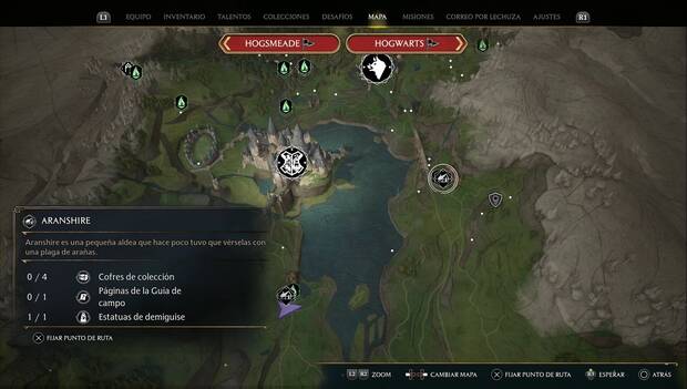 Hogwarts Legacy - Cofres de colección en Región sur de Hogwarts: cofres 4-7