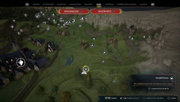 Hogwarts Legacy - Mariposas: Mariposas en el Valle de Hogsmeade