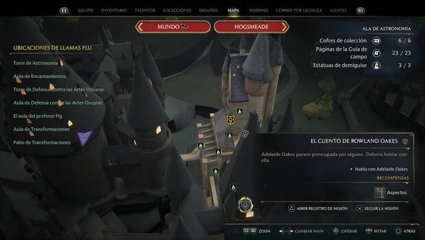 Hogwarts Legacy - Misiones secundarias: El cuento de Rowland Oakes