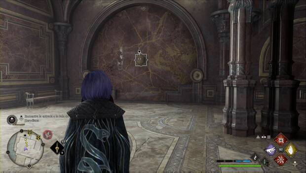 Hogwarts Legacy - Misiones secundarias: La Sala de Herodiana, pared con interruptor