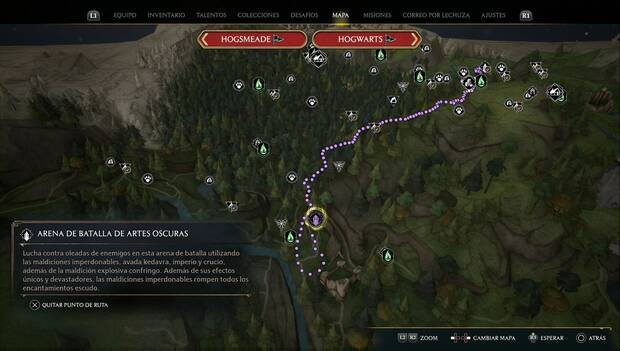 Hogwarts Legacy - Arenas de batalla: arena de batalla de Artes oscuras