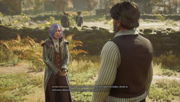 Hogwarts Legacy - Las sombras de la bóveda: el personaje protagonista habla con Solomon Sallow