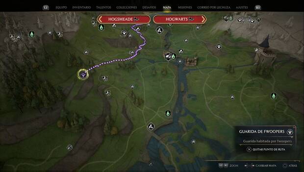 Hogwarts Legacy - Animales mágicos: ubicación de Fwooper