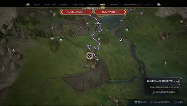Hogwarts Legacy - Animales mágicos: ubicación de Diricawl