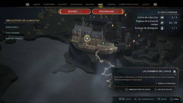 Hogwarts Legacy - Ubicación de Sebastian para Las sombras del linaje