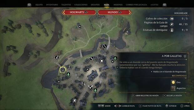 Hogwarts Legacy - A por galletas: ubicación de la misión