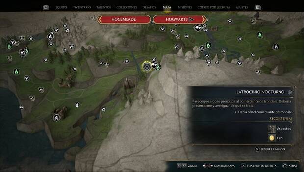 Hogwarts Legacy - Latrocinio nocturno: ubicación de la misión