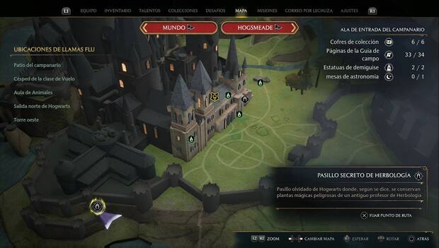 Hogwarts Legacy - Mesas de astronomía: ubicación de Fénix