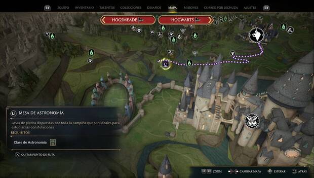 Hogwarts Legacy - Mesas de astronomía: ubicación de Escorpio