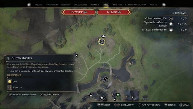 Hogwarts Legacy - Quitamanchas: ubicación de la misión