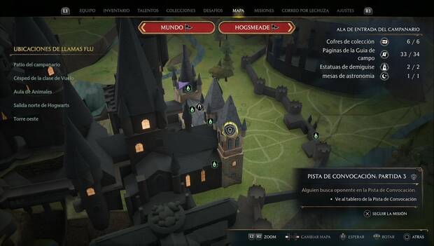 Hogwarts Legacy - Pista de convocación Partida 3, ubicación