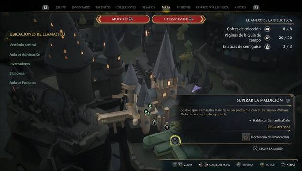 Hogwarts Legacy - Superar la maldición, ubicación