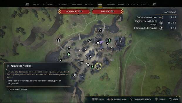 Hogwarts Legacy - Negocio propio: ubicación de la misión