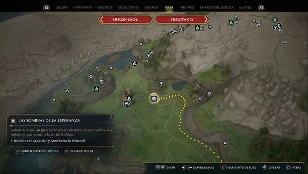 HOgwarts Legacy - Las sombras de la esperanza, ubicación de la misión