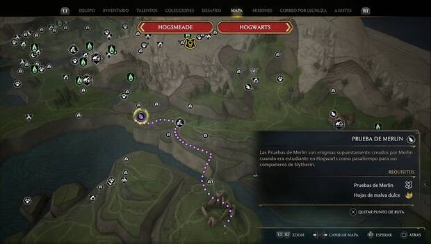 Hogwarts Legacy - Pruebas de Merlín en Cragcroftshire: Prueba 1
