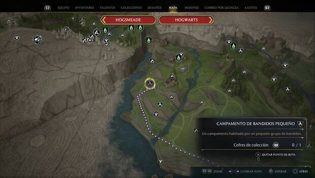 Hogwarts Legacy - Cofres de colección en la Costa de Poidsear: ubicación del cofre 3