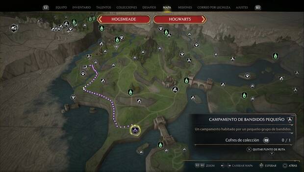 Hogwarts Legacy - Cofres de colección en la Costa de Poidsear: ubicación del cofre 6