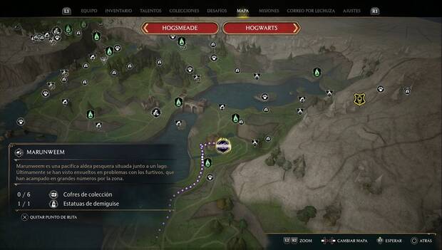 Hogwarts Legacy - Cofres de colección en Lago Marunweem: cofre de colección 1-6