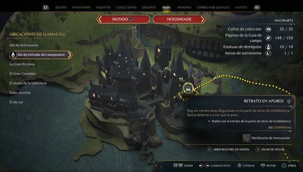 Hogwarts Legacy - Retrato en apuros: ubicación de la misión