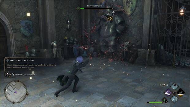 Hogwarts Legacy - Misiones secundarias, Cruce de varitas 1: el personaje protagonista se bate en duelo