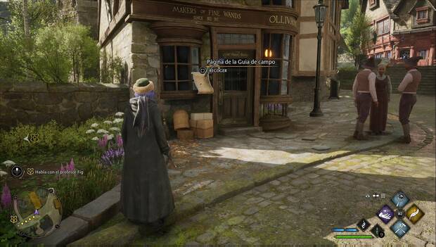 Hogwarts Legacy - Páginas de la guía de campo en Hogsmeade: tienda de varits de Ollivander