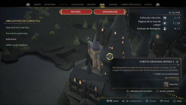 Hogwarts Legacy - Varitas cruzadas, Ronda 3: ubicación de la misión
